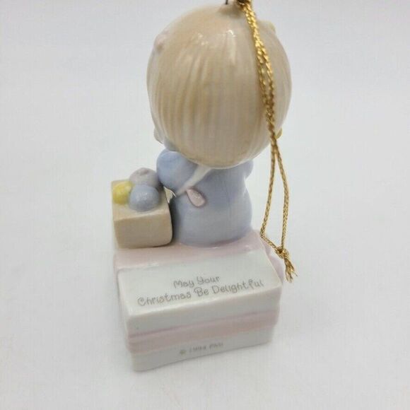 Precious Moments 25th Anniversary Plate 1995 Christmas Musical Ornament Lot 2 - Picture 7 of 9